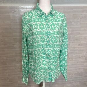J. Crew Mint Geometric women’s  Shirt